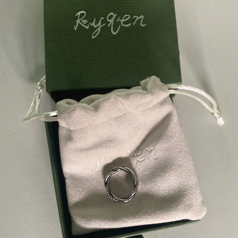 Revlon Silver-Tone Braided Ring with Branded Gift Pouch